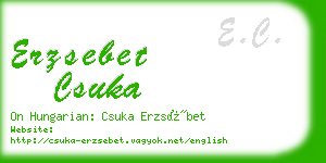 erzsebet csuka business card